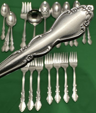 25 Pc DOVER Stainless Steel FORKS SPOONS & SE...
