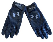Under Armour Men's Clean Up Batting Glove Black/Gray Size Medium