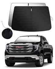 Front Windshield Sunshade Compatible with GMC 2019-2024 Sierra 1500 silver