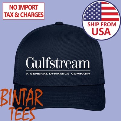 Gulfstream Jet Plane Aircraft Navy  Adjustable Hat Size Adult