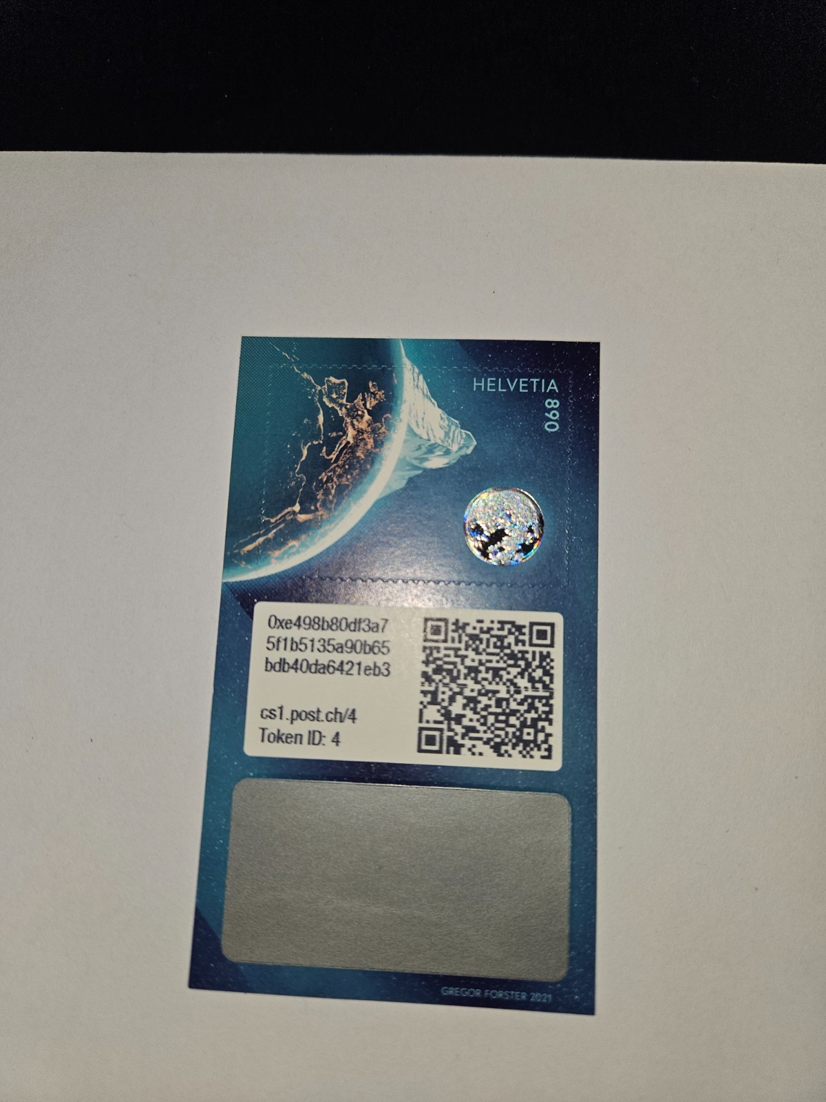 crypt stamp 1.0 Schweiz- ID 4 Krypt-Briefmarke (D10)