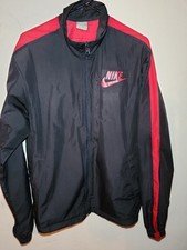 NIKE Windbreaker Track Jacket BRED Colorway BLACK RED MEDIUM