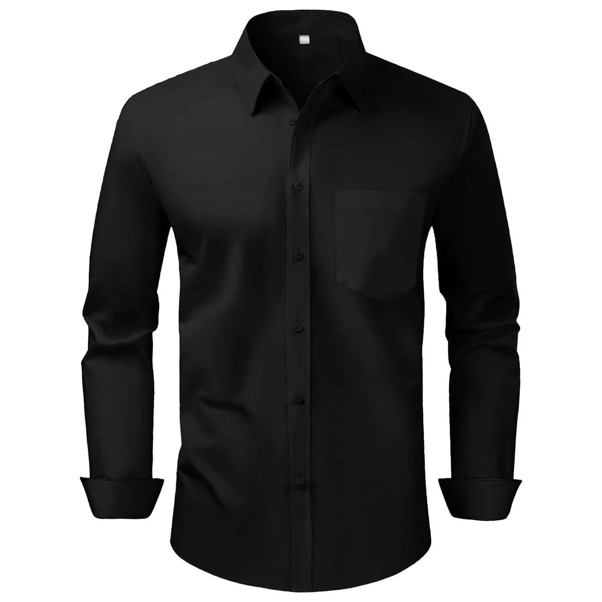 Unbranded Black Slim Dress Shirts for Men for sale | eBay