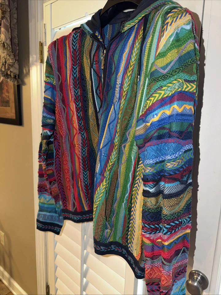 Мужская толстовка с капюшоном Coogi Australia размер 3x многоцветная на молнии - Изображение 3 из 4