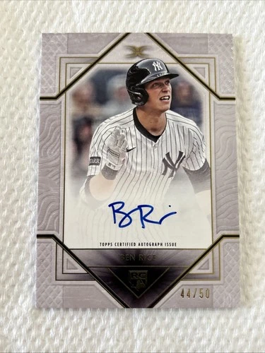 2025 Topps Definitive Ben Rice Auto RC #DRA-BR /50 New York Yankees Rookie