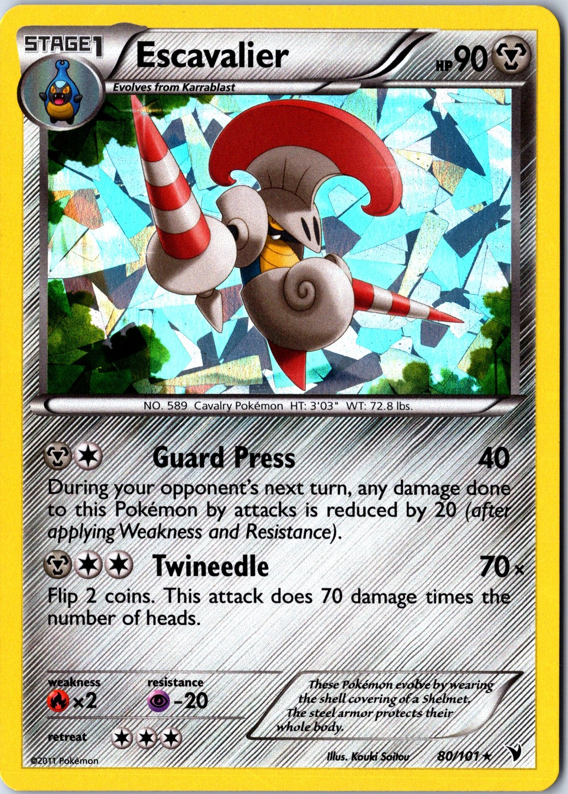 Noble Victories #80/101 Escavalier Crystal Ice Holo - NM