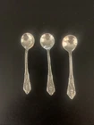 Wallace Rose Point Sterling Silver Salt Cellar Spoons (3 Items)