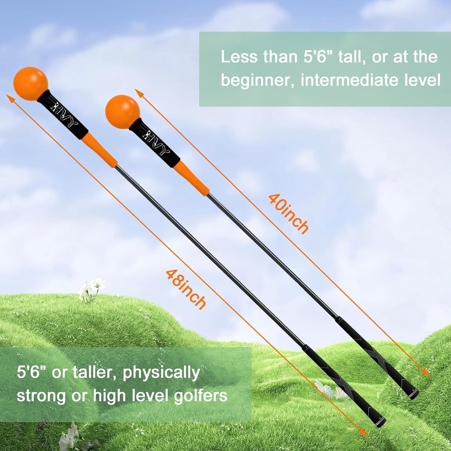 Portable Golf Training Aid – Improve Swing Balance and Tempo with 40-Inch Stick thumbnail 8