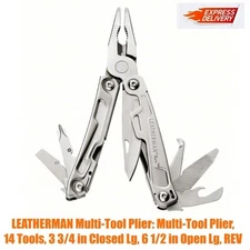 LEATHERMAN Multi-Tool Plier: Multi-Tool Plier, 14 Tools, 3 3/4 in Closed Lg, 6 1