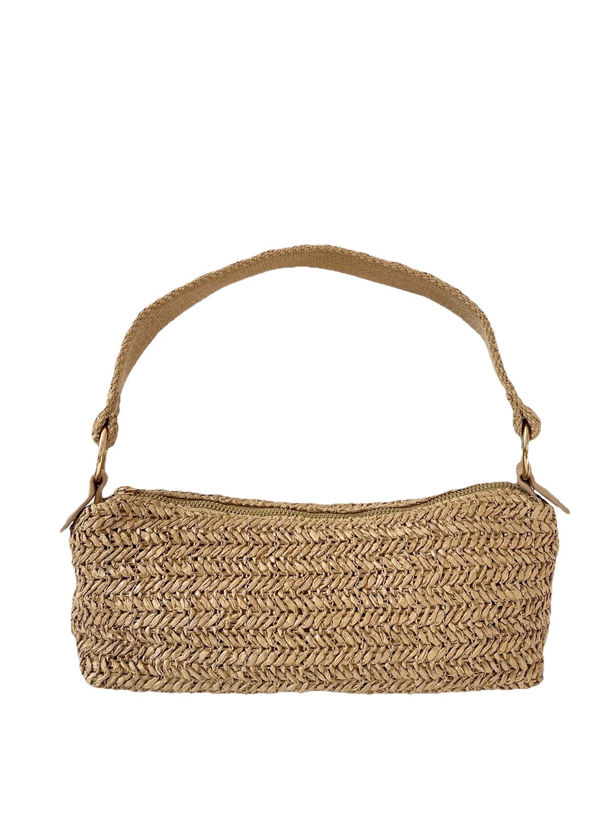 Woven Straw Bag Beigh Women's Handbag Summer Beach Straw Bag