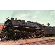Vintage Train Postcard Illinois Central 2613 4-8-2 Central City Kentucky 1960