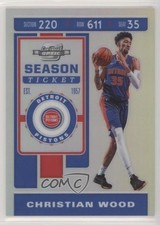 2019-20 Panini Contenders Optic Season Ticket Silver Prizm Christian Wood #4 7m3