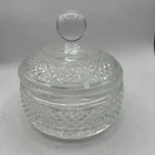 Waterford Cut Crystal 6" Bon Bon Candy Dish with Lid - Heavy & Stunning Vintage