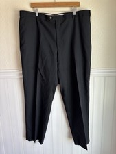Lauren Ralph Lauren Men's 42x30 Total Comfort 100 Wool Black Dress Pants Slacks