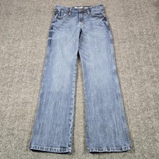 Wrangler Retro Jeans Boys 14 Relaxed Bootcut Blue Denim Stretch Western 26x28