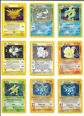 Pokemon TCG - Vintage Sammlung - Holos, Un-Commons, Commons - HP/MP