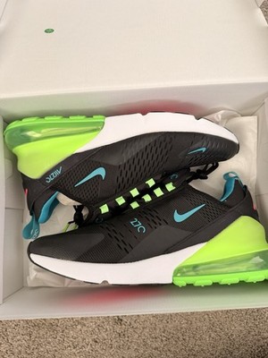 Nike Air Max 270 DJ5136-001 Black/Green Strike Low Top Lace-Up Mesh Cushioned