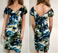 🆓US🛃 SS2006 Dolce&Gabbana floral printed ruched cotton dress IT 42