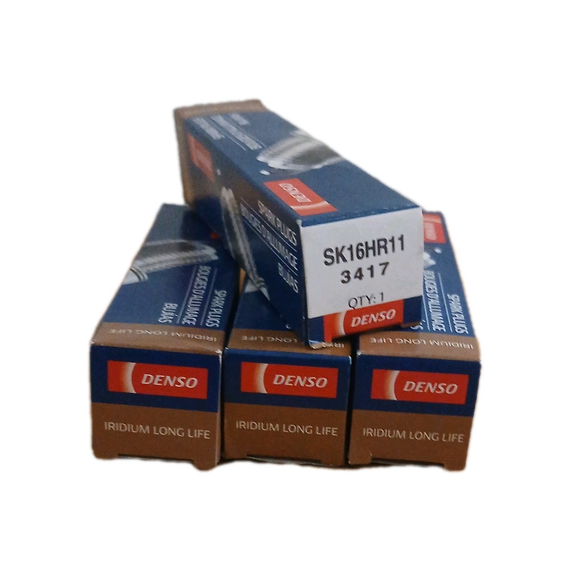 4Pcs OEM Denso Iridium Spark Plug 3417 SK16HR11 90919-01233 for Camry Highlander