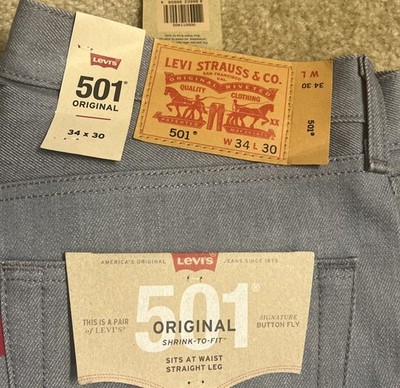 Levi's Men's 501 Original Shrink-to-Fit Jeans (Legacy), Silver
