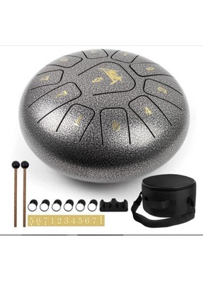 AKLOT Steel Tongue Drum 10  11 Notes C Key Tank Drum Handpan Percussion