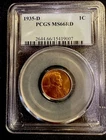 1935-D LINCOLN 1C MS66 RD