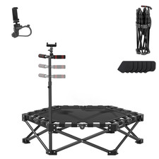 42" Foldable Fitness Trampoline: Sturdy Full Steel 330LB Capacity 