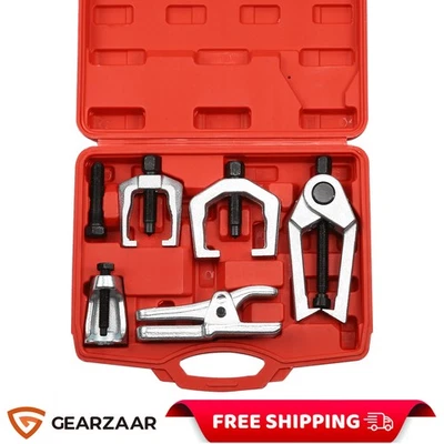 GEARZAAR 5x Front End Service Tool Kit Ball Joint Tie Rod Set Pitman Arm Puller Remover