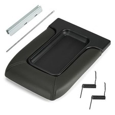 Dark Grey Center Console Cover Armrest Lids w/Base for 2001-2007 Dark Gray