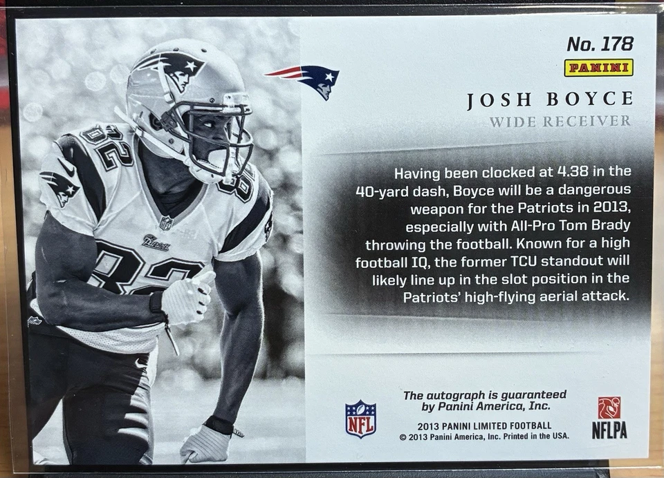 2013 Panini Limited Phenoms Monikers Silver /149 Josh Boyce #178 Rookie Auto RC - Image 3 of 4