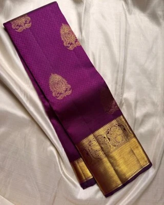 Designer Sari Bollywood Braut Seide Saree Bluse Südindisch Party Kleidung Saree - Bild 1 von 4