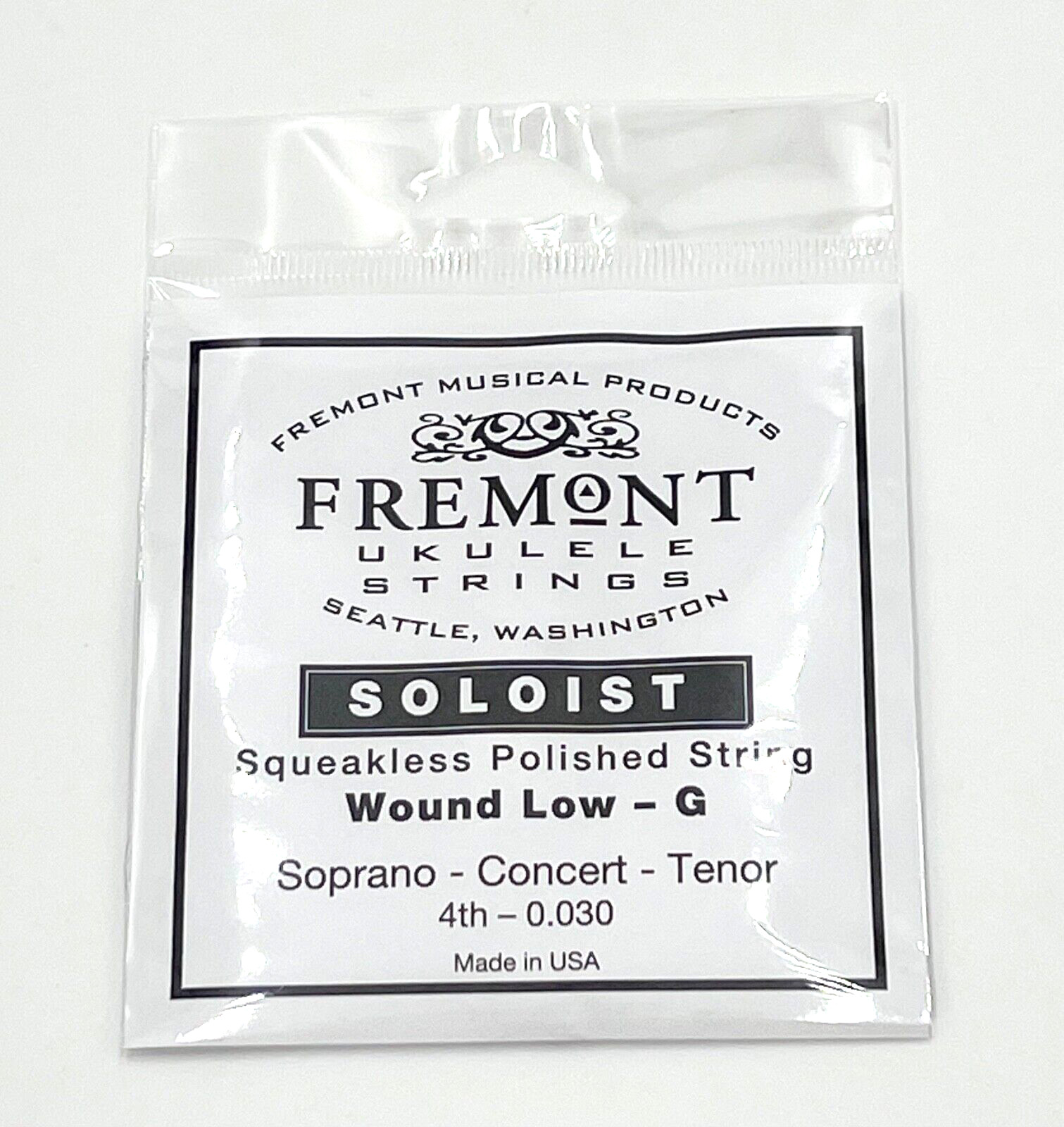 Fremont "SOLOIST" Wound Low-G Squeakless Polished Ukulele String 