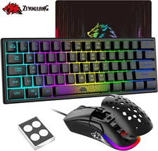 60%RGB Backlit Gaming Keyboard and 12000 DPI Mouse Combo forLaptop PC Gamers