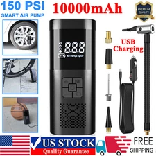 Rechargeable 10000mAh Car Tyre Inflator Pump Cordless 150 PSI Electric Bike Pump