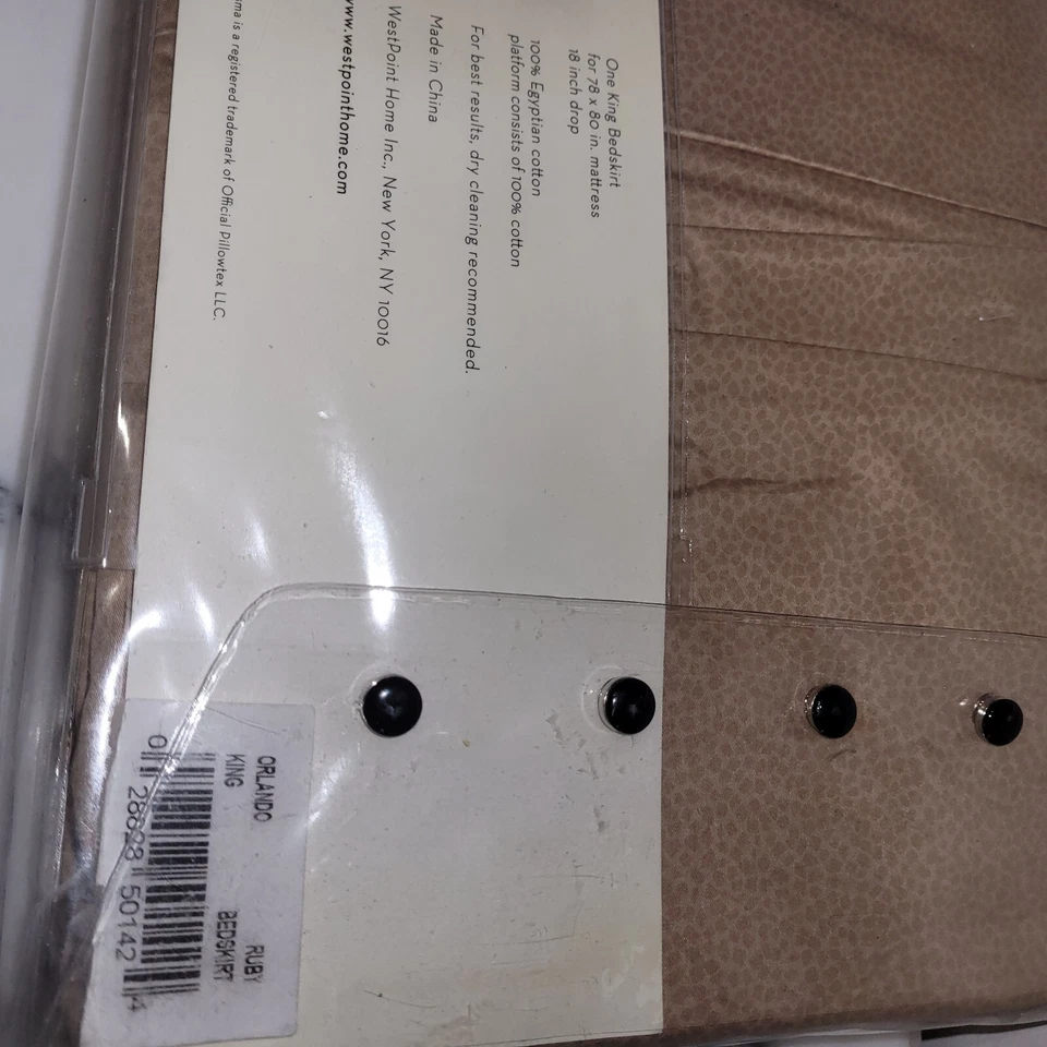 Carisma ~ FALDA DE CAMA ORLANDO KING Mayoría Colores Tonales de Café Au Lait y Camel - Nuevo en Paquete Foto 4 de 4