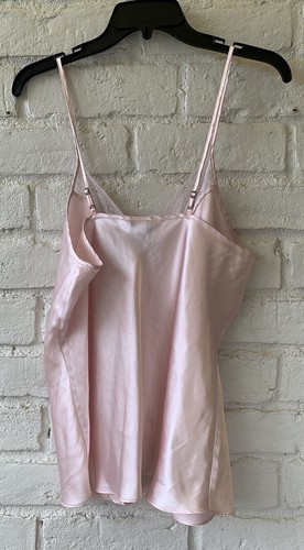 VINTAGE SEIDIG rosa Camisole Slip Top Cami von Apt 9 glänzend glatt Large - Bild 4 von 4