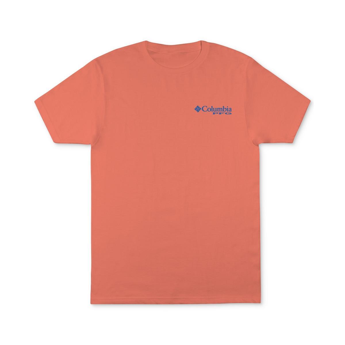 Columbia Sportswear Мужская хлопковая футболка Gillie Orange с графическим принтом S BHFO 8066
