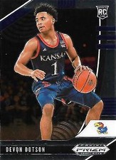2020 Panini Prizm Draft Picks Collegiate #32 Devon Dotson Kansas Jayhawks RC