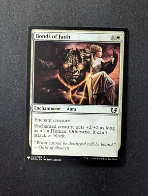 BONDS OF FAITH MTG The List (Duel Decks: Blessed vs. Cursed) | eBay