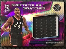 2016-17 Panini Spectra - Spectacular Swatches Pink /49 Serge Ibaka Raptors - #44