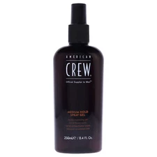 3 Pack Spray Gel - Medium Hold by American Crew for Men - 8.4 oz Spray