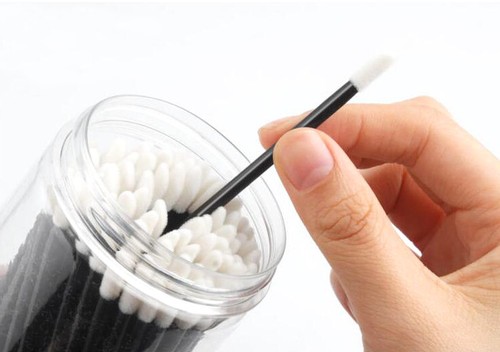 50pcs/ Pack Disposable Lip Brushes Cotton Wands Lipstick Gloss Makeup Tool - Picture 8 of 8