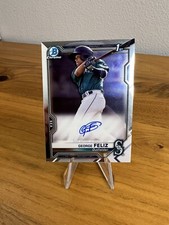 George Feliz 2021 1st Bowman Chrome Auto #CPA-GF Mariners RC 1 SP 🔥🔥🔥