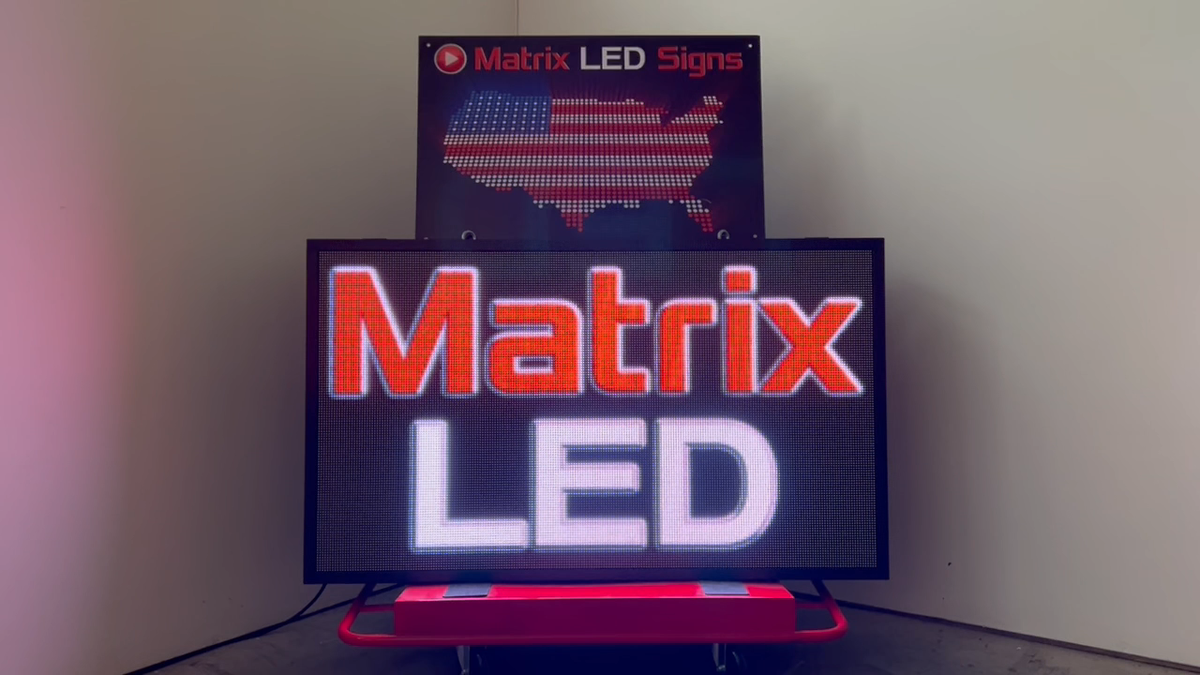 LED Sign Outdoor Full Color 2 Sided LED Programmable Message