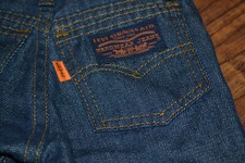 J3- Vintage Child Levi Strauss Hardwear Jeans Double Knee Patch Size 2T Slim