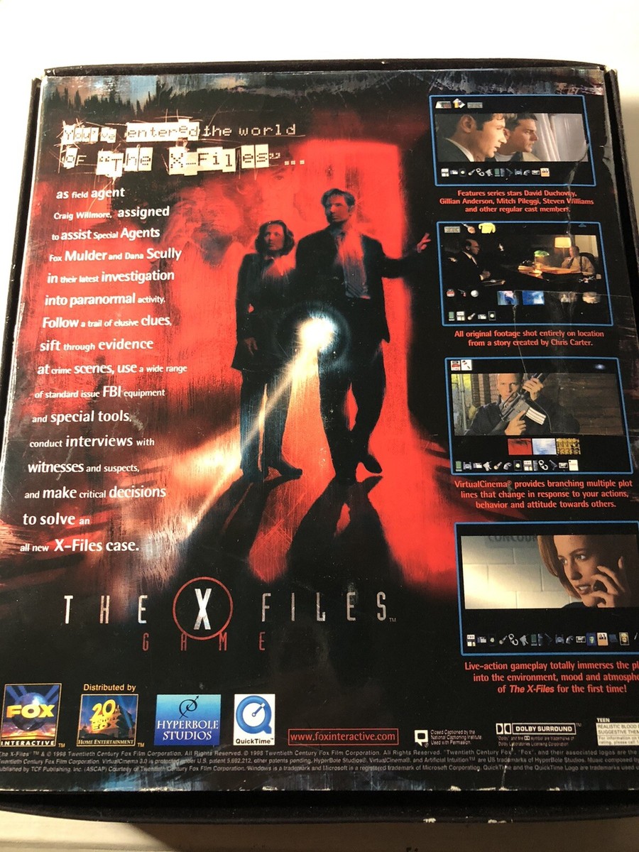 The X-Files PC Game (1998) 7-Disc Box Set Complete Big Box Game