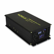 1500W Pure Sine Wave Power Inverter 24V to 120V DC to AC Converter Solar