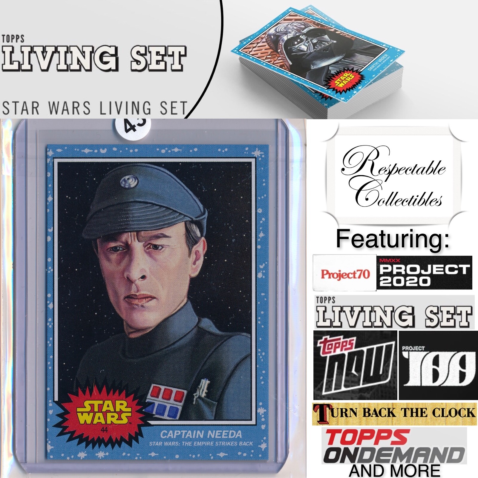 2019 Topps Star Wars Living Set - Card #44 - Captain Needa - Empire Strikes Back