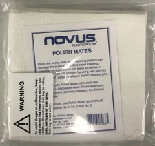 Novus Polish Mates 6 Pack Cloth Wipes High Quality For Polishing Plastics New