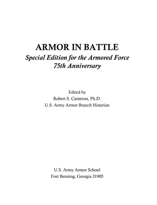 #ad 494 Page 2015 ARMOR IN BATTLE II 75th Anniversary History Book on Data CD $14.99